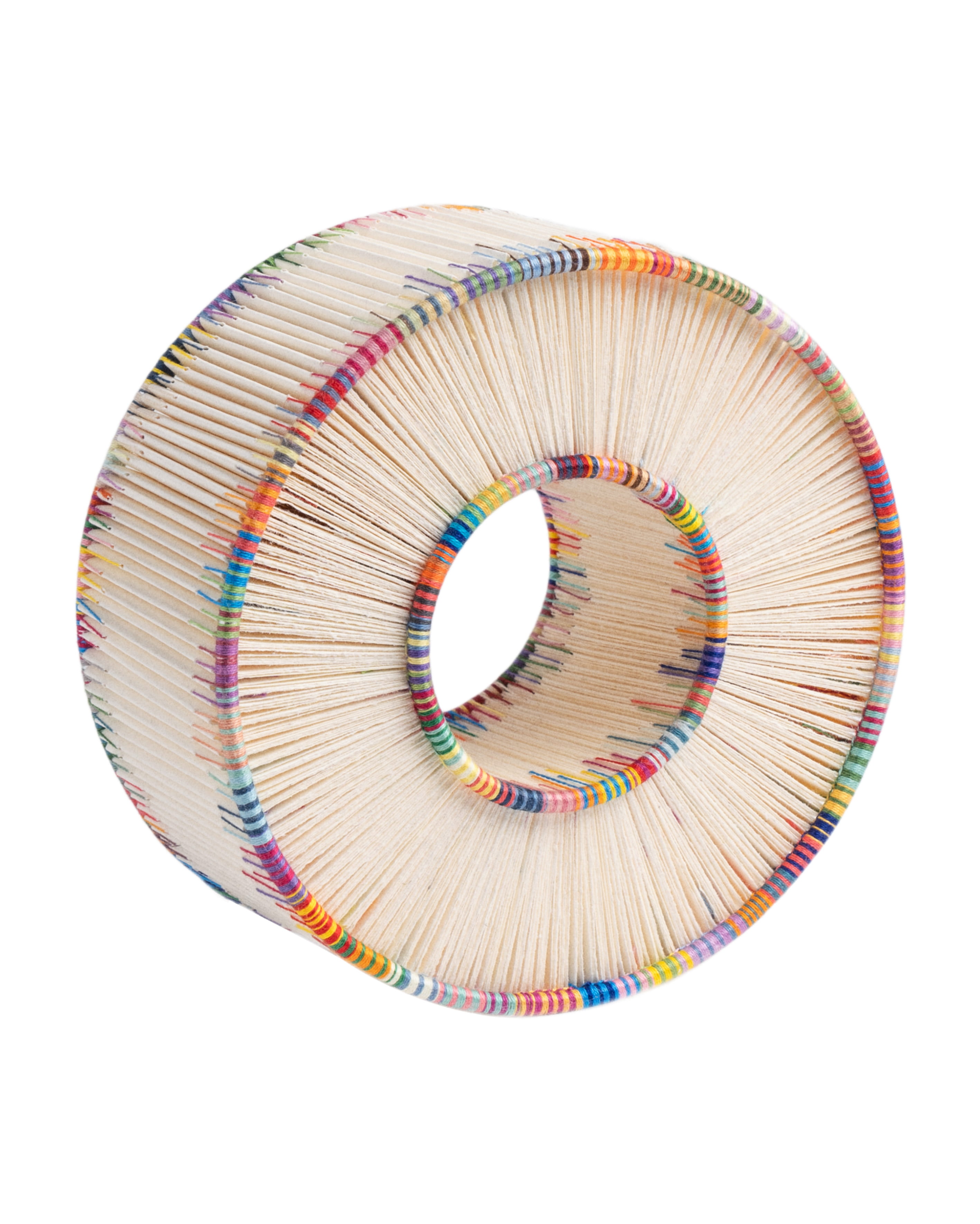 Adelene Koh, Singapore  ‘Endless’, paper, embroidery threads, aluminium wire, 120 × 120 × 55 mm  2025 