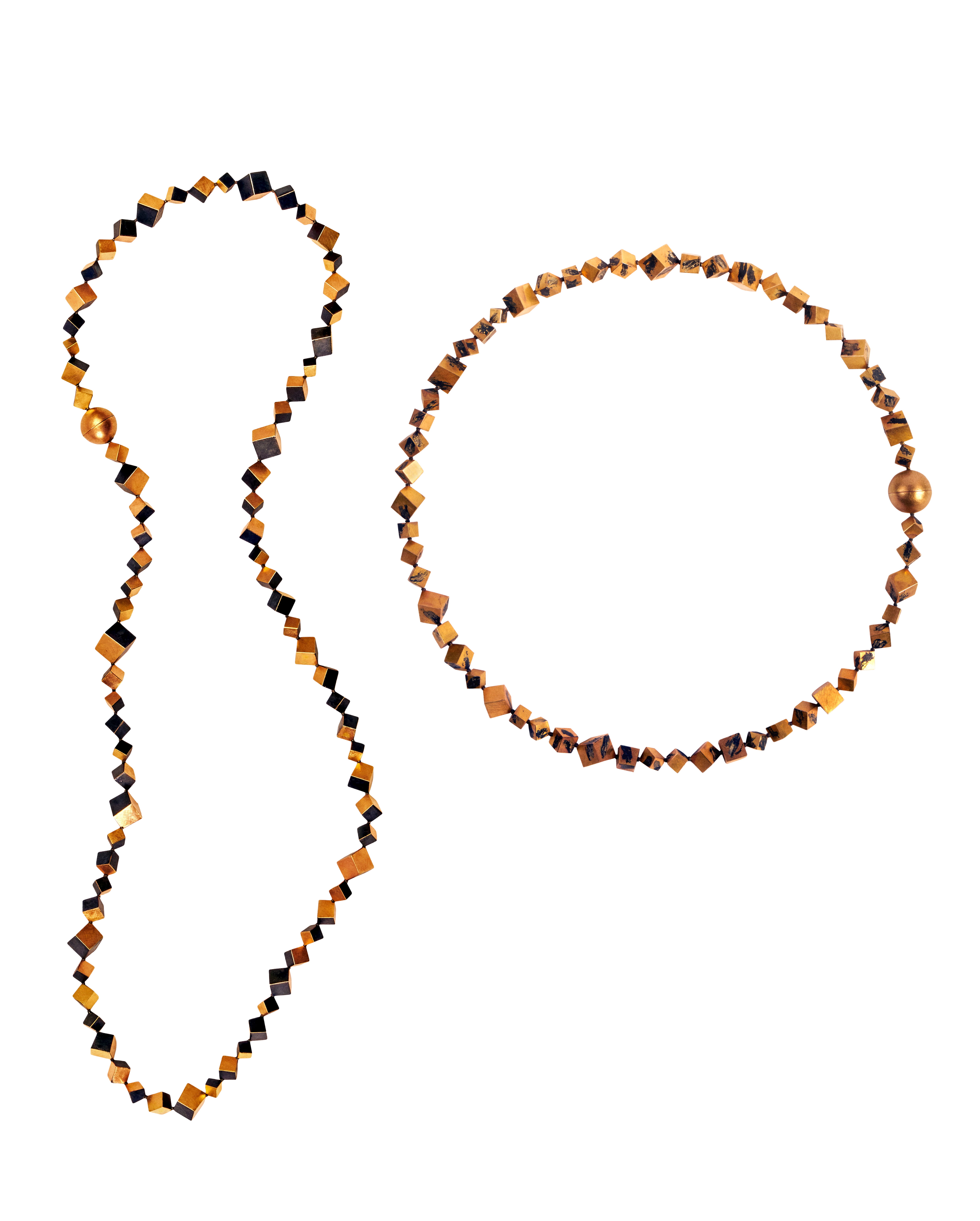 Graziano Visintin, Italy  ‘Collier’, comprised of pieces 1 and 2, gold, Niello, various dimensions  2025