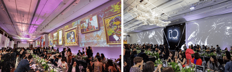Gallery Gala guests in the Gallery’s Singtel Special Exhibition Gallery 1