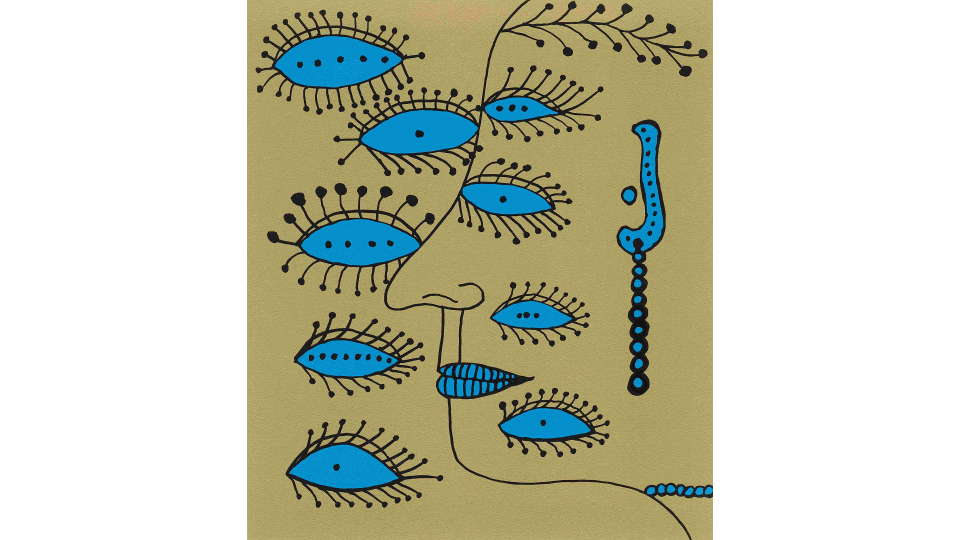 Yayoi Kusama. Self-Portrait. 2011. Screenprint, 56 x 48.8 cm (unframed), 85.5 x 71 cm (framed). Courtesy of the artist and Ota Fine Arts 
