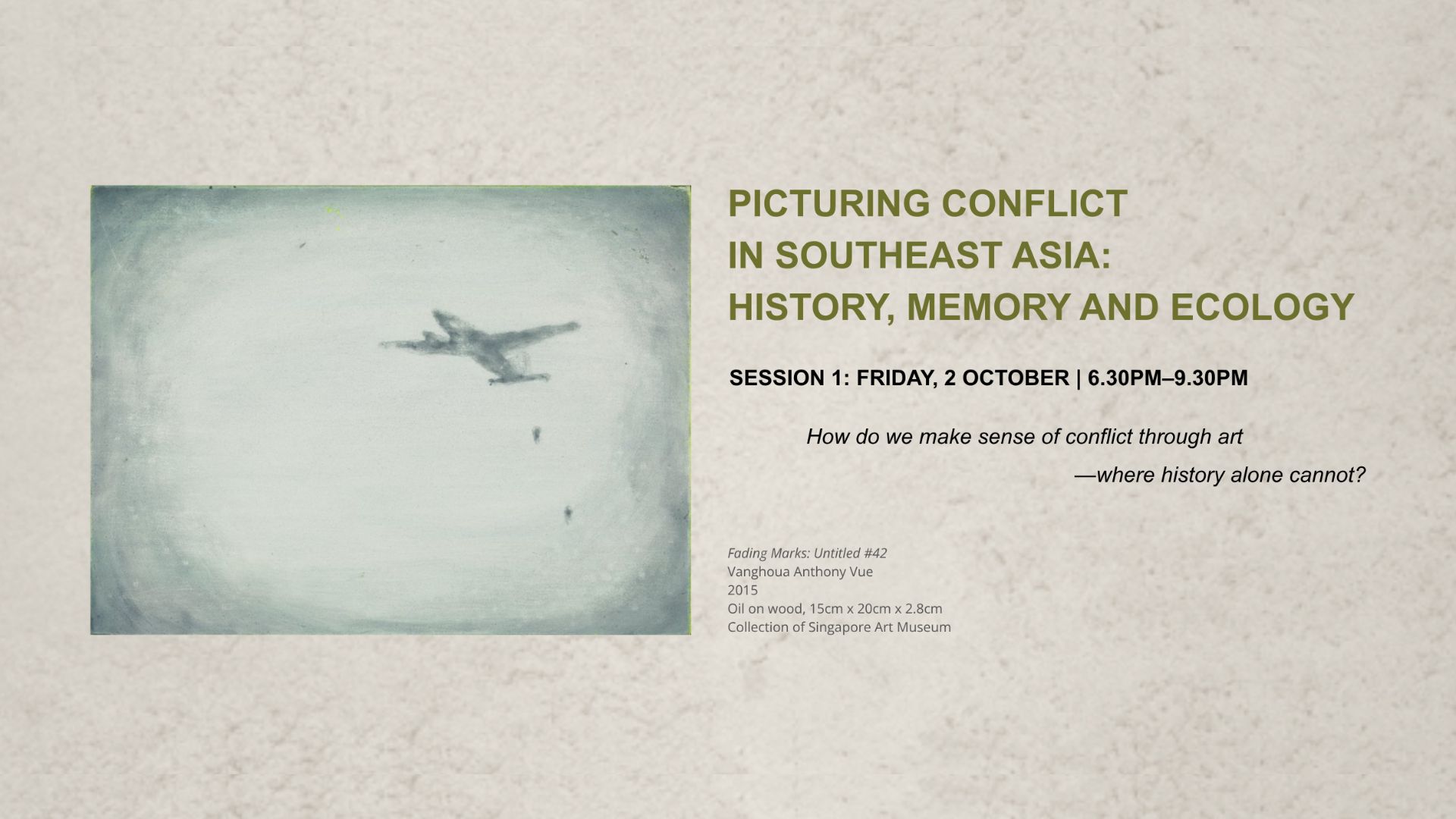 Promotional graphic for “Picturing Conflict in Southeast Asia: History, Memory and Ecology”